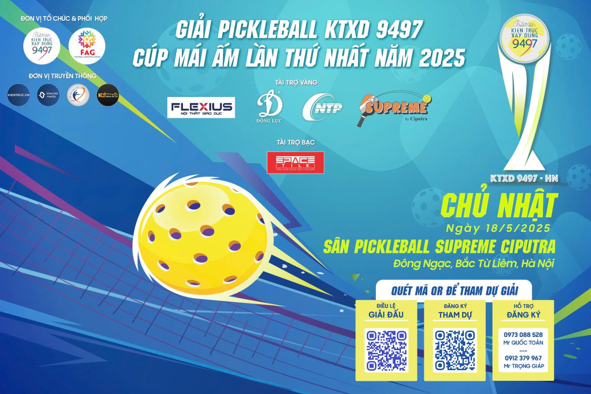 Giải Pickleball KTXD 9497 – CUP MÁI ẤM 2025