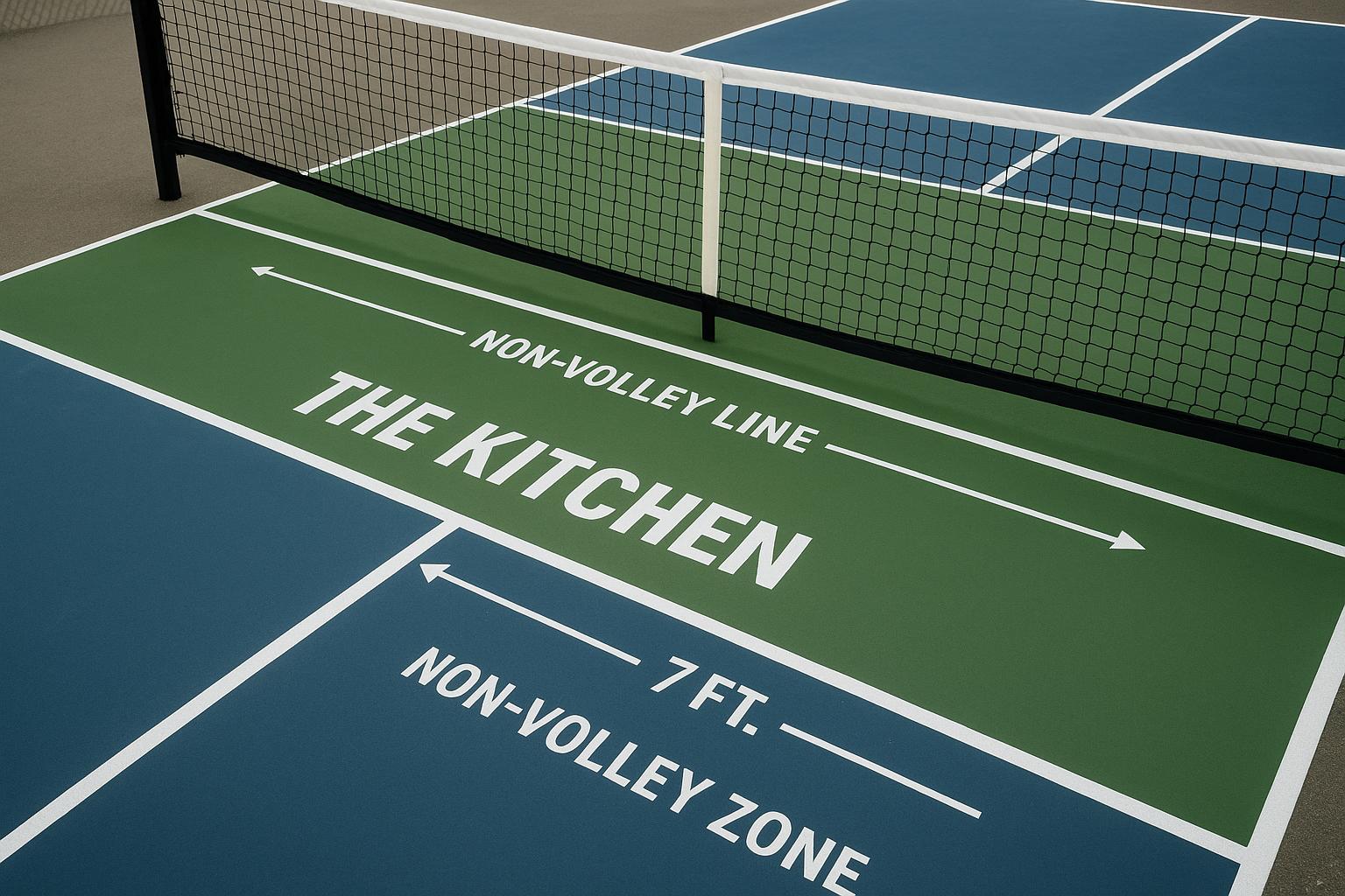 Luật Pickleball mới nhất 2026 tại khu vực kitchen